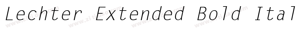 Lechter Extended Bold Italic字体转换
